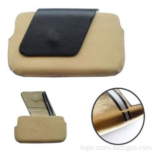 Horizontal Mobile Phone Case, Made of PU, with Hidden Magnetic Black Flap, Inside with Pull-tab